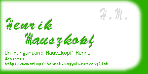 henrik mauszkopf business card